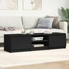 vidaXL TV Cabinet Black Engineered Wood Medium TV Cabinet Rectangular