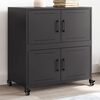 vidaXL Sideboard Black Cold-rolled steel Medium Sideboard Rectangular