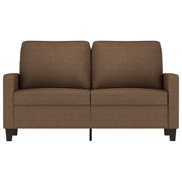 vidaXL 2-seater Sofa Brown Fabric (100% polyester), metal, textilene
