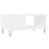 vidaXL Coffee Table White Engineered wood, Iron 35.4 x 19.7 x 15.7 in