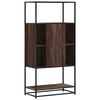 vidaXL Highboard Brown Oak Engineered Wood, Metal 26.8x13.8x54.7 in