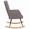 vidaXL Rocking Chair Taupe Polyester Standard Rocking Chair