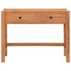 vidaXL Desk Teak Wood Teak Wood, Plywood Medium Desk Rectangular