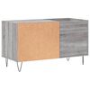 vidaXL Record Cabinet Grey Sonoma Engineered wood and iron Standard