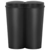 vidaXL Duo Bin Trash Can Black 13.2 gal