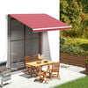 vidaXL Replacement Awning Fabric Burgundy red 100% Polyester with PU coating