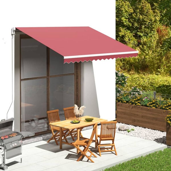 vidaXL Replacement Awning Fabric Burgundy red 100% Polyester with PU coating