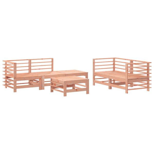 vidaXL Garden Lounge Set Natural Wood Solid Douglas Wood Medium Modular