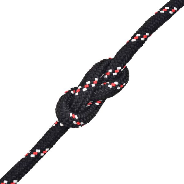 vidaXL Marine Rope Polypropylene 0.71 " 164.0 ' Black