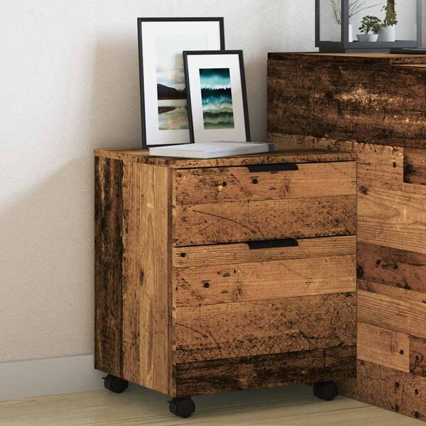 vidaXL File Cabinet Old wood Engineered wood Medium File Cabinet