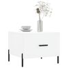 vidaXL Coffee Table White Engineered Wood, Iron Compact Modern