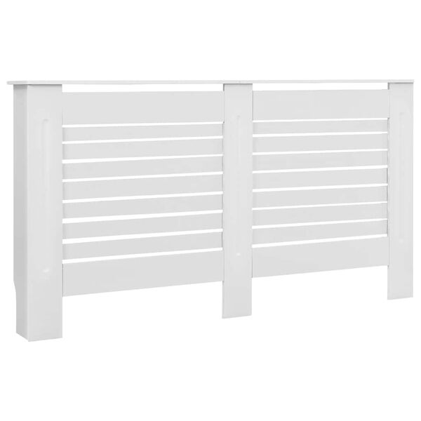 vidaXL Radiator Cover White 59.8"x7.5"x32.1" MDF