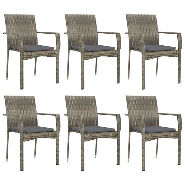 vidaXL Garden Dining Set Gray, Dark Gray