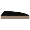 vidaXL Corner Shelf Set of 4 High gloss black Honeycomb MDF, metal