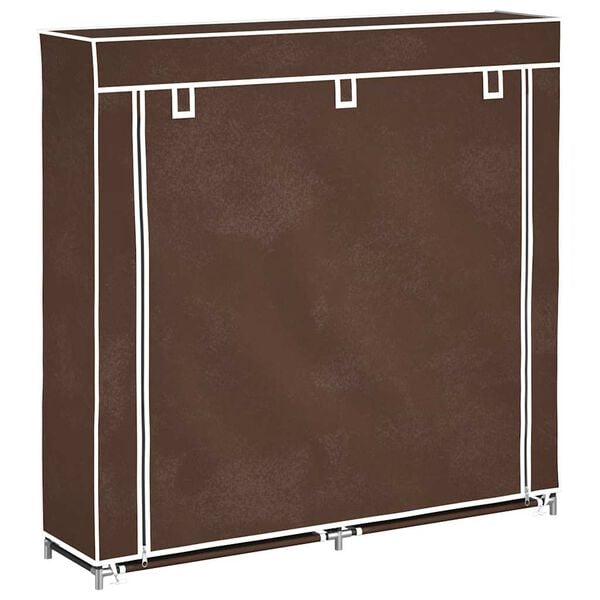 vidaXL Shoe Rack Brown Powder coated tubes 45.3x11.0x43.3in Lightweight