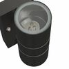 vidaXL Outdoor Wall Light 2 pcs Black 2.76 x 3.94 x 8.66 in