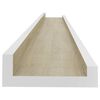 vidaXL Wall Shelf Set of 4 White and Sonoma Oak MDF Medium