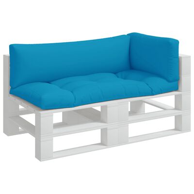 vidaXL Pallet Cushions 3 pcs Blue Fabric