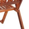 vidaXL Garden Chair Set of 3 Brown Solid Acacia wood Medium Foldable