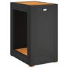 vidaXL Garden Side Table Black and Brown PE Rattan Small Durable