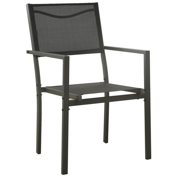 vidaXL Garden Dining Set Black, Anthracite