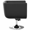 vidaXL Armchair Black Faux leather, Chrome steel Medium Swivel