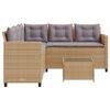 vidaXL Garden Sofa Beige, Light Grey