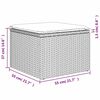 vidaXL Garden Stool Gray 55 x 55 x 37cm poly rattan