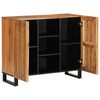 vidaXL Sideboard Brown Solid Acacia Wood with Steel Frame Medium