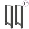 vidaXL Coffee Table Leg Set of 2 Anthracite Powder-coated steel