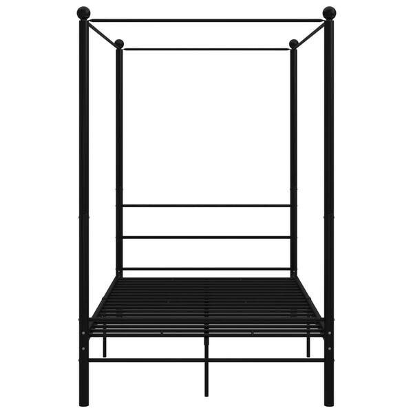 vidaXL Bed Frame Black Powder-coated metal Double Bed Frame