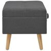 vidaXL Stool Dark grey Polyester, solid wood 15.7x13.0x13.0 in Footstool