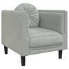 vidaXL Sofa Set Light grey Velvet (100% polyester), plywood, solid wood
