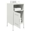 vidaXL Bedside Cabinet Set of 2 White Cold-rolled Steel Medium