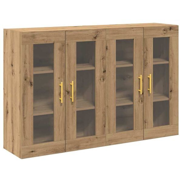 vidaXL Wall Cabinets 2 pcs Artisan Oak 27.36 x 13.39 x 35.43 in