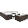 vidaXL Outdoor Furniture Set Brown, Cream White