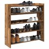 vidaXL Shoe Rack Old Wood Engineered Wood Compact Shoe Rack