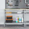 vidaXL Work Table Gray 100 x 55 x 85 cm Steel and Engineered Wood