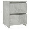 vidaXL Nightstand Concrete grey Engineered wood Small Bedside Cabinet