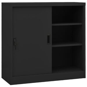 vidaXL Office Cabinet Anthracite Steel 35.4x15.7x35.4 in Office Cabinet