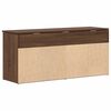 vidaXL Shoe Bench Brown Oak Engineered Wood Medium Shoe Bench