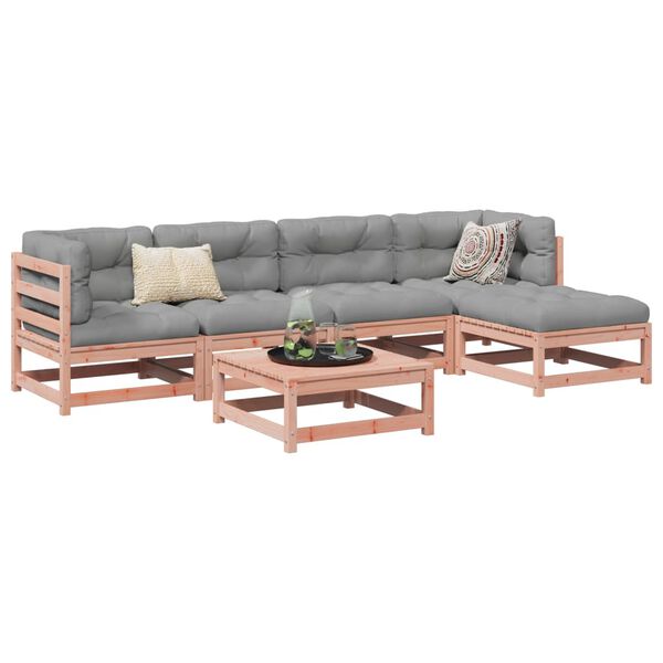 vidaXL Garden Sofa Set Reddish-brown Solid Douglas Fir wood