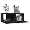 vidaXL TV Cabinet Black Engineered Wood Large TV Cabinet Rectangular