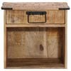 vidaXL Bedside Cabinet Natural Mango Wood Solid Mango Wood, Iron Compact