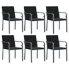 vidaXL Garden Dining Set Black