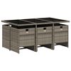 vidaXL Patio Dining Set Set of 6 Grey
