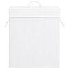 vidaXL Bamboo Laundry Basket with Single Section White 21.9 gal