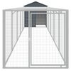 vidaXL Chicken Cage Anthracite Galvanized Steel Large Durable