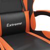 vidaXL Gaming Chair Black and Orange Faux Leather