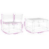vidaXL Garden Sofa Set Natural wood Solid Douglas wood 3 Piece Modular